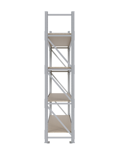 Zdjęcie produktu REGAŁ MAGAZYNOWY KX H-2500 G-600 4 PÓŁKI MODUŁ L-2000, BEZ NOGI KOŃCOWEJ JASNOSZARY 2