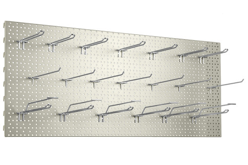 Zdjęcie produktu TABLICA WARSZTATOWA 1330X400 KREM GŁADKI + 20x ZAWIESZKA POJEDYNCZA EUROPERF. L-200 FI4 CYNK YZ1 5