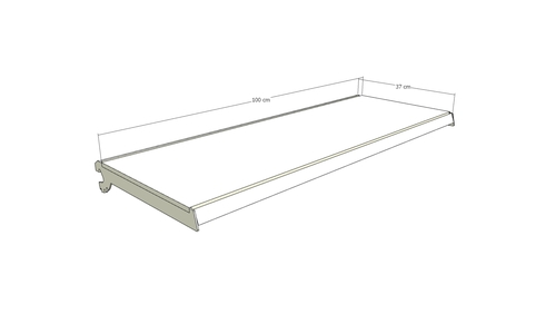 Zdjęcie produktu PÓŁKA G-370 L-1000 KREM GŁADKI  3