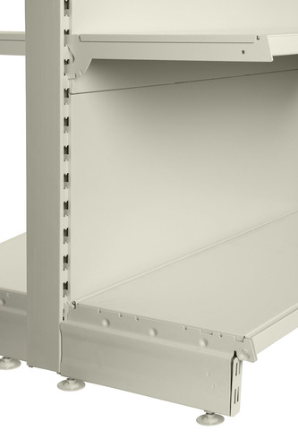 Zdjęcie produktu REGAŁ DWUSTRONNY H-1700, BAZA 470, PÓŁKI 3X370, MODUŁ 1250 KREM GŁADKI  5
