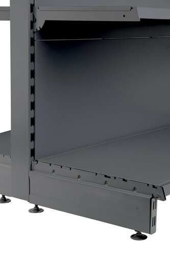 Zdjęcie produktu REGAŁ DWUSTRONNY H-1700, BAZA 470, PÓŁKI 3X370, MODUŁ 1000 C.SZARY MAT  5