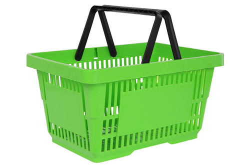 Zdjęcie produktu 100x KOSZYK 2 RĄCZKI JASNY ZIELONY 22L  - ZESTAW 4
