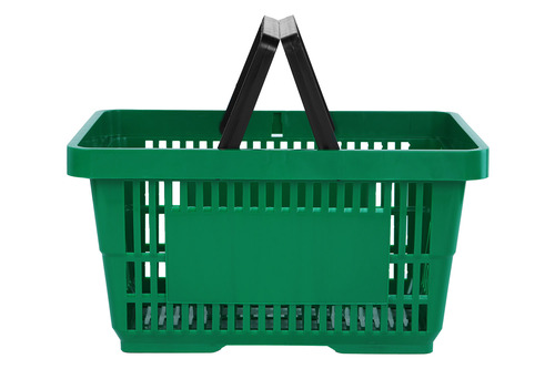 Zdjęcie produktu 100x KOSZYK 2 RĄCZKI CIEMNY ZIELONY 22L  - ZESTAW 3