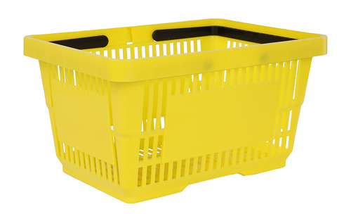Zdjęcie produktu 100x KOSZYK 2 RĄCZKI ŻÓŁTY 22L - ZESTAW 5