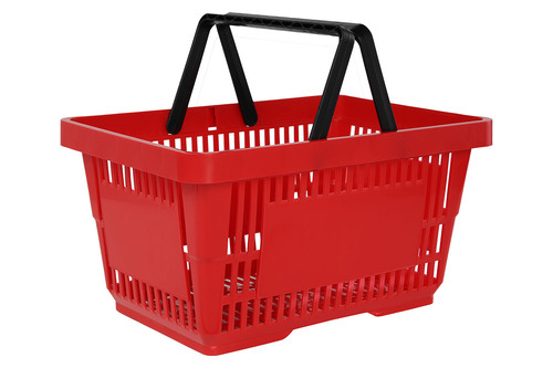 Zdjęcie produktu 20x KOSZYK 2 RĄCZKI CZERWONY 22L - ZESTAW 4