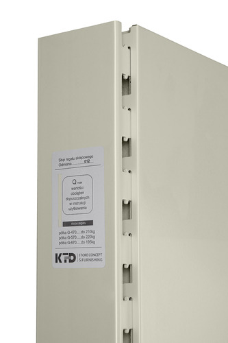 Zdjęcie produktu REGAŁ PRZYŚCIENNY WOLNOSTOJĄCY Z NOGĄ KOŃCOWĄ H-1800, BAZA 470, PÓŁKI 3X470, MODUŁ 1000 KREM GŁADKI  9