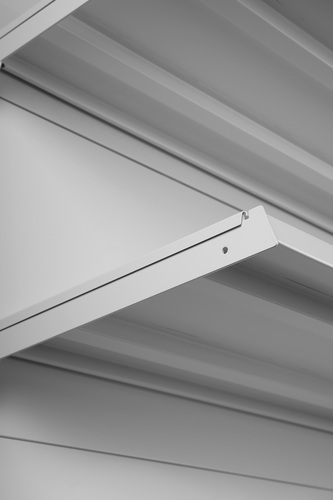 Zdjęcie produktu REGAŁ PRZYŚCIENNY WOLNOSTOJĄCY Z NOGĄ KOŃCOWĄ H-1800, BAZA 470, PÓŁKI 3X370, MODUŁ 1250 JASNO SZARY  9