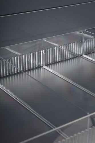 Zdjęcie produktu PRZEGRODA GŁADKA Z PLEXI NA PÓŁKĘ H-75 L-277 PRZEŹROCZYSTA  8