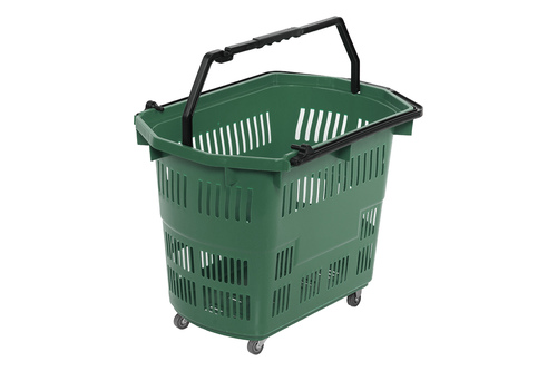 Zdjęcie produktu DUŻY KOSZ ZAKUPOWY Z RĄCZKĄ PODNOSZONĄ 55L  C. ZIELONY6029  3