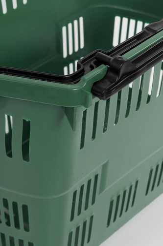 Zdjęcie produktu DUŻY KOSZ ZAKUPOWY Z RĄCZKĄ PODNOSZONĄ 55L  C. ZIELONY6029  5