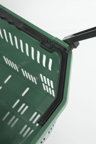 Zdjęcie produktu DUŻY KOSZ ZAKUPOWY Z RĄCZKĄ PODNOSZONĄ 55L  C. ZIELONY6029  6