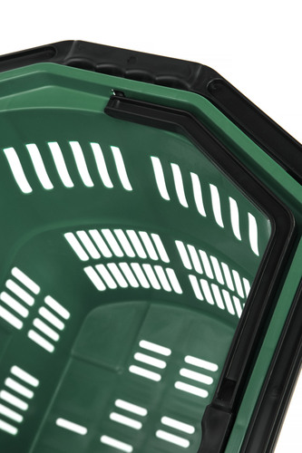 Zdjęcie produktu DUŻY KOSZ ZAKUPOWY Z RĄCZKĄ PODNOSZONĄ 55L  C. ZIELONY6029  7