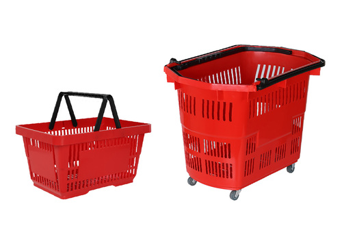 Zdjęcie produktu DUŻY KOSZ ZAKUPOWY Z RĄCZKĄ PODNOSZONĄ 55L  C. ZIELONY6029  10