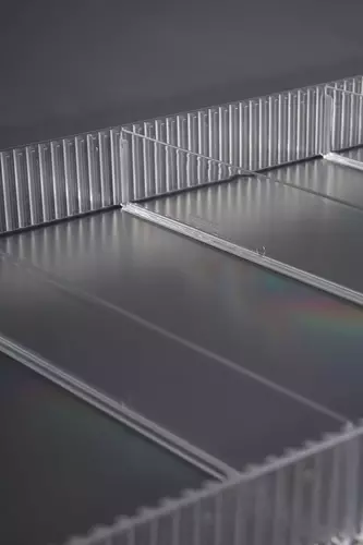 Zdjęcie produktu PRZEGRODA GŁADKA Z PLEXI NA PÓŁKĘ H-45 G-300 PRZEŹROCZYSTA  6