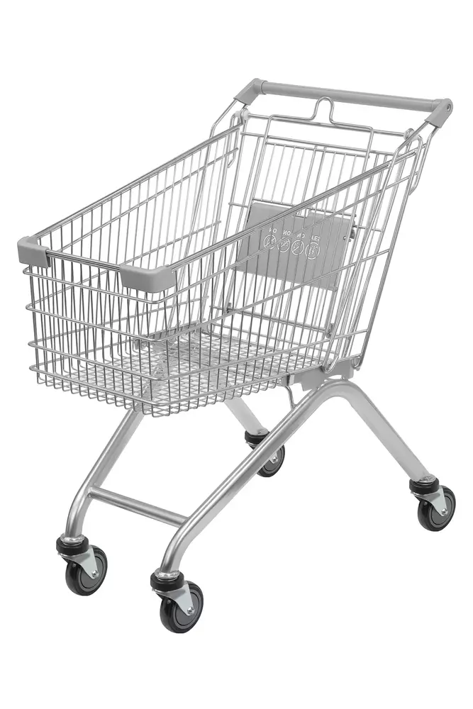 Zdjęcie produktu WÓZEK SKLEPOWY AV 100L Z SIEDZONKIEM JASNY SZARY