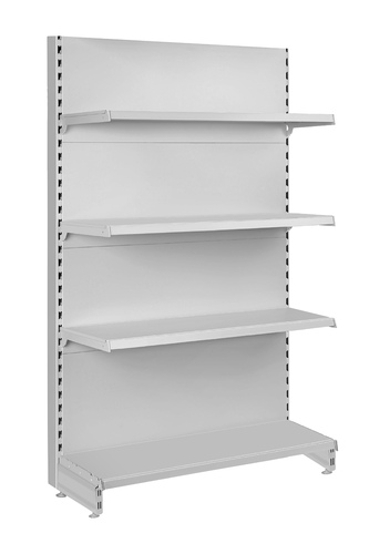 Zdjęcie produktu REGAŁ PRZYŚCIENNY WOLNOSTOJĄCY Z NOGĄ KOŃCOWĄ H-1800, BAZA 370, PÓŁKI 3X370, MODUŁ 1000 JASNO SZARY 